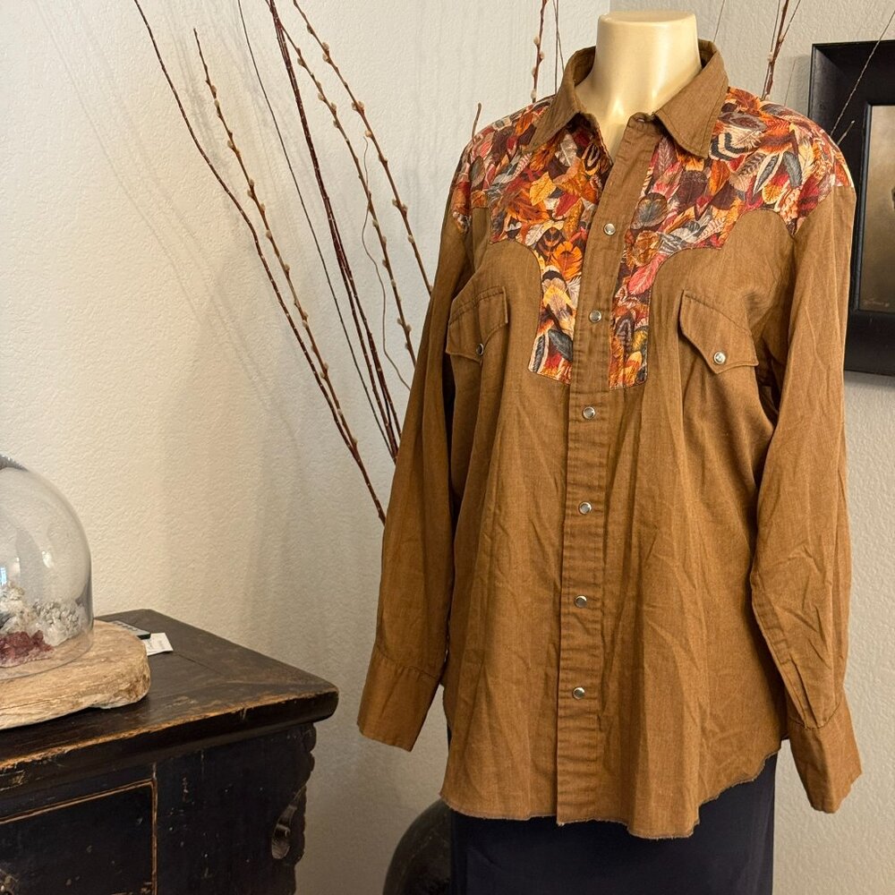 HbarC CALIFORNIA RANCHWEAR Long Sleeved Snap Front, Pockets & Sleeve Cuffs Shirt